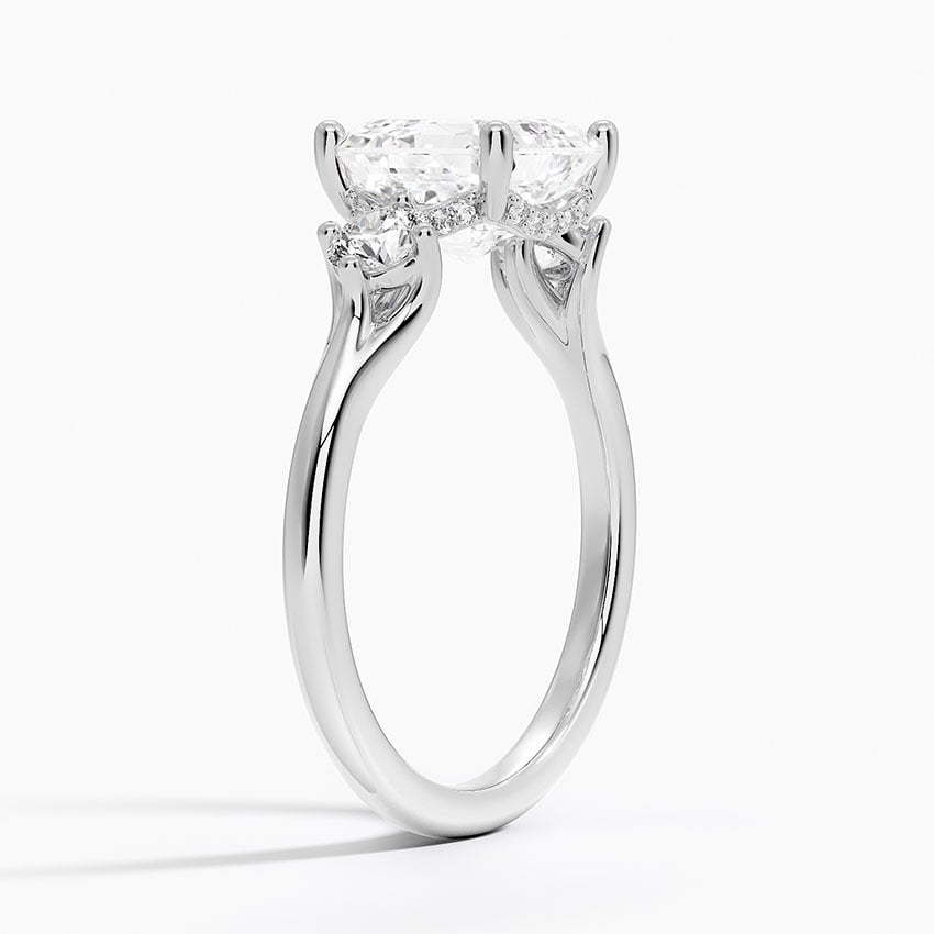 18K White Gold Luxe Floating Three Stone Diamond Ring (1/3 ct. tw.)