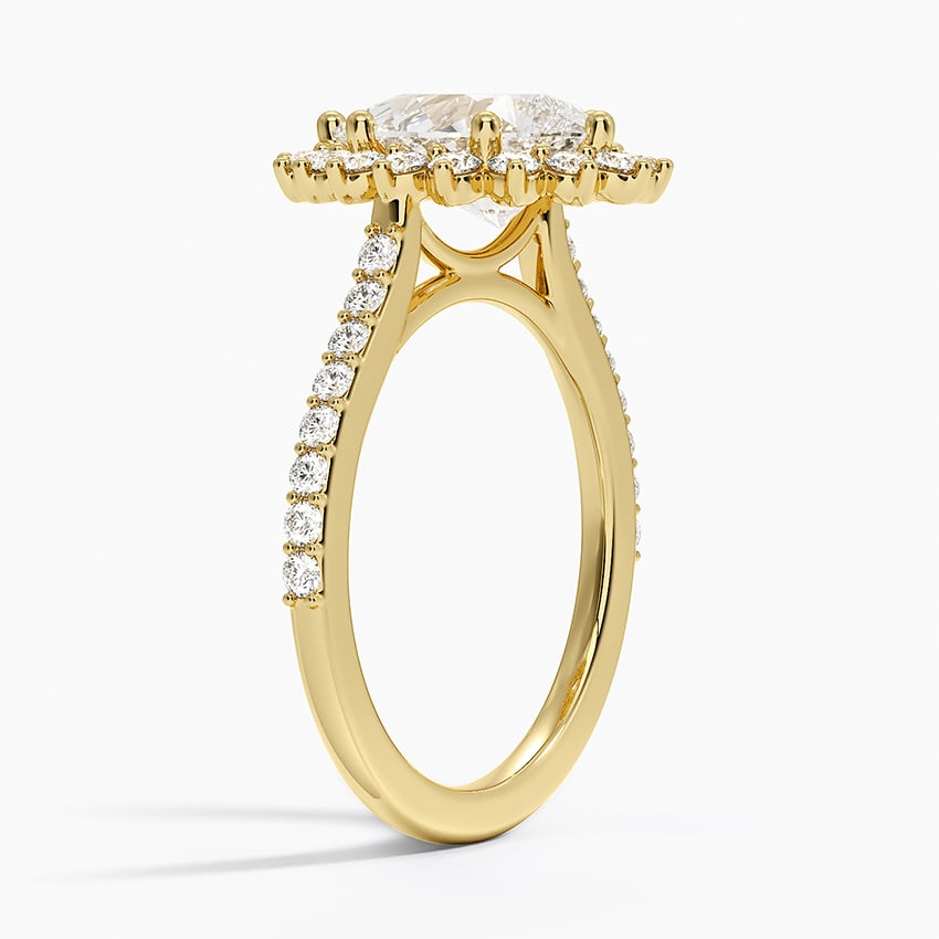 Luxe Sunburst Halo Diamond Ring - Brilliant Earth