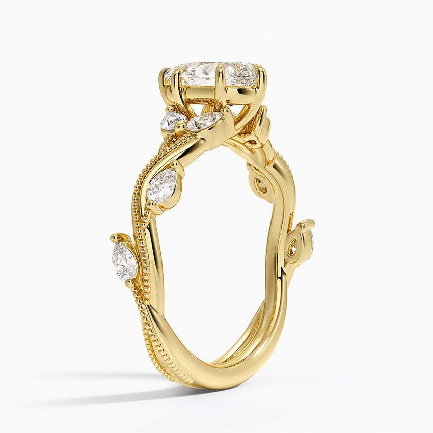 Milgrain Vine Diamond Ring