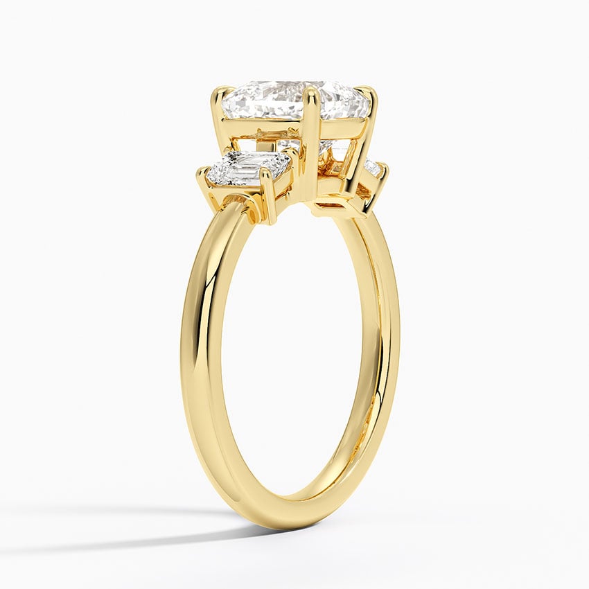 Emerald Cut Three Stone Diamond Ring