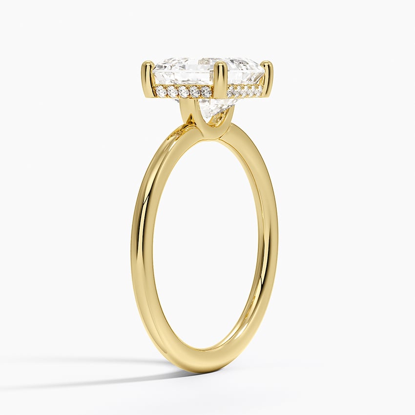 Flush Fit Hidden Halo Diamond Ring