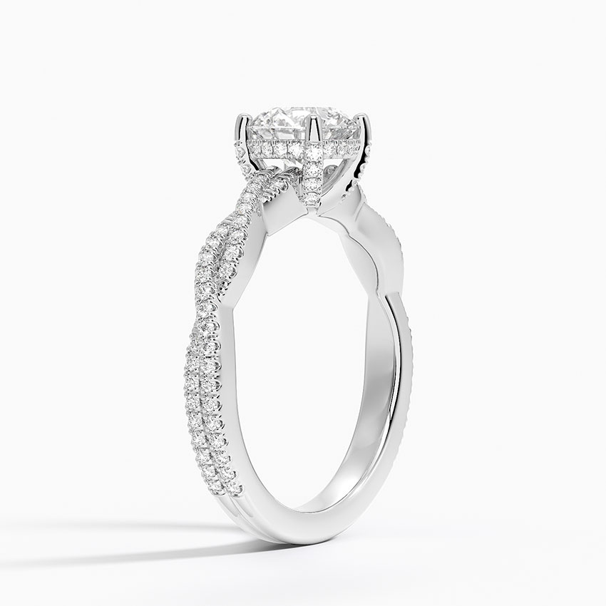 18K White Gold Adorned Luxe Petite Twisted Vine Diamond Ring