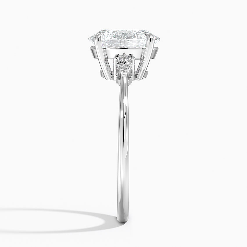 Platinum Aria Three Stone Diamond Ring (1/10 ct. tw.)