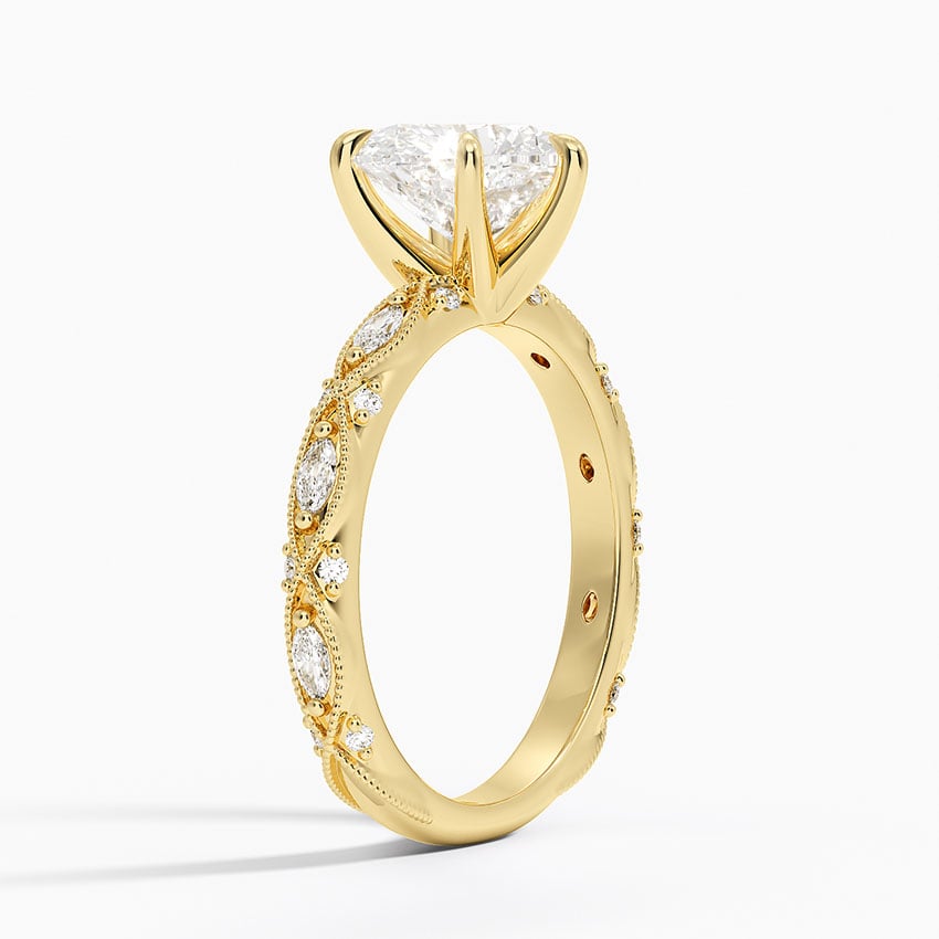 Milgrain Engagement Ring