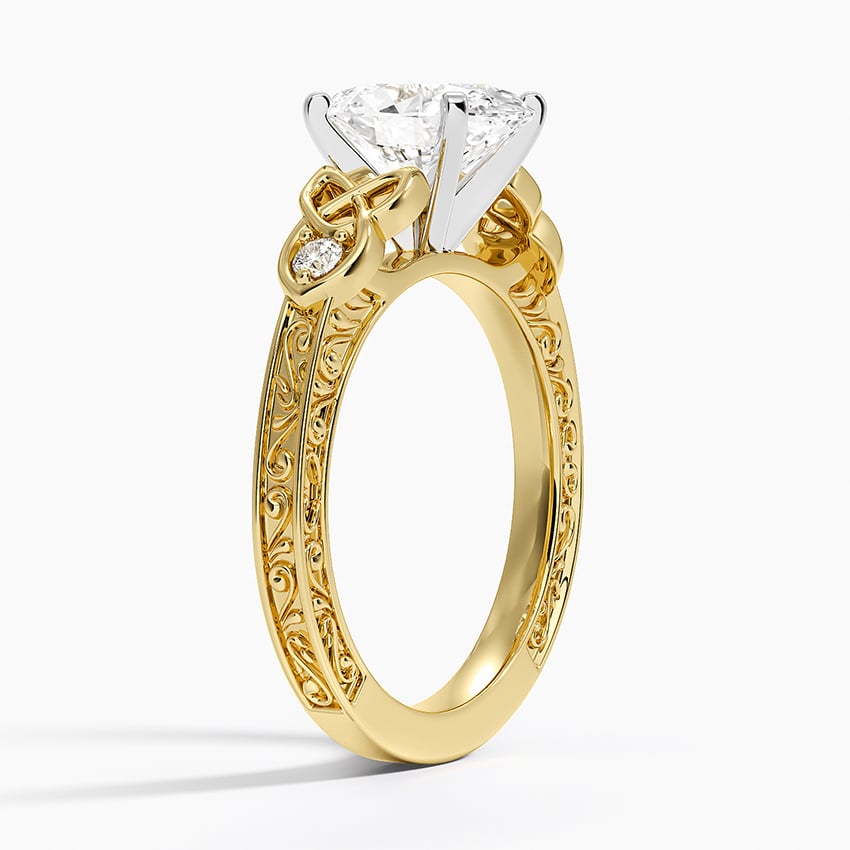 18K Yellow Gold Aberdeen Celtic Diamond Ring