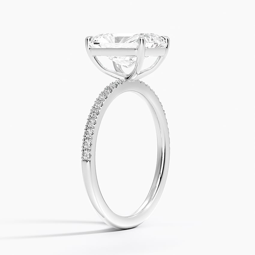 18K White Gold Perfect Fit Half Coverage Diamond Ring