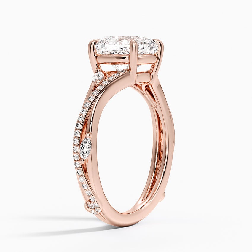14K Rose Gold Begonia Vine Diamond Ring (1/4 ct. tw.)
