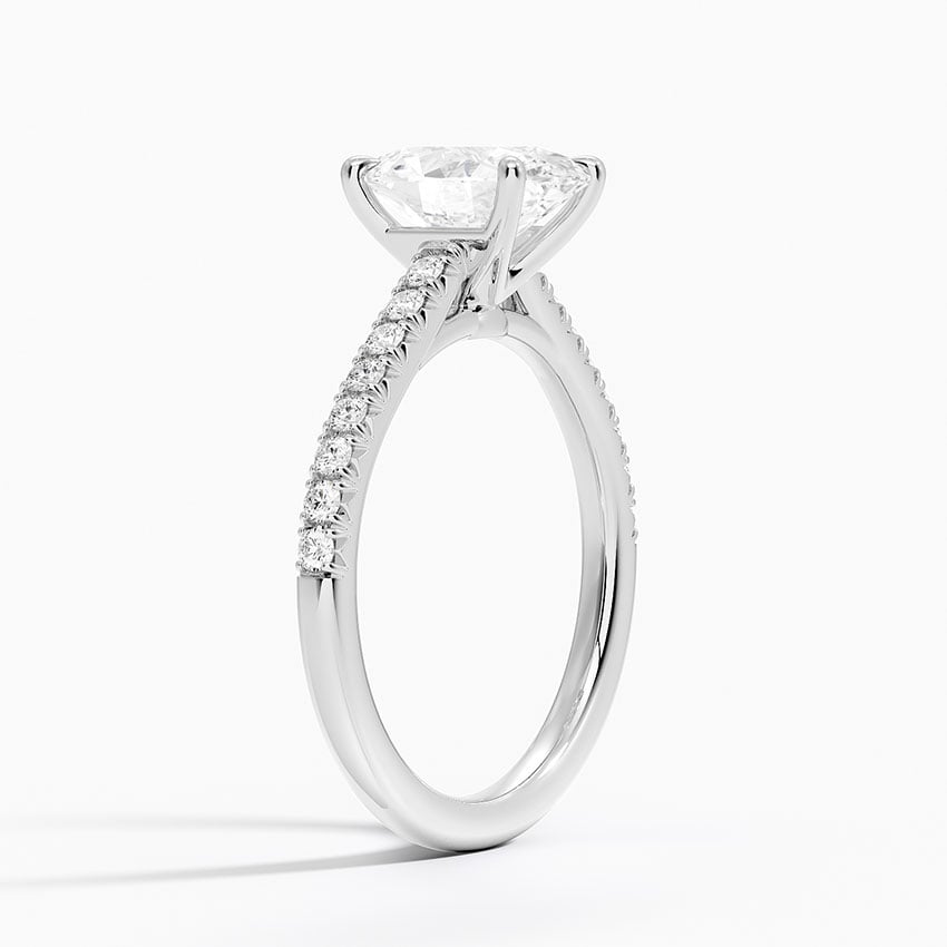 Cathedral Pavé Diamond Ring