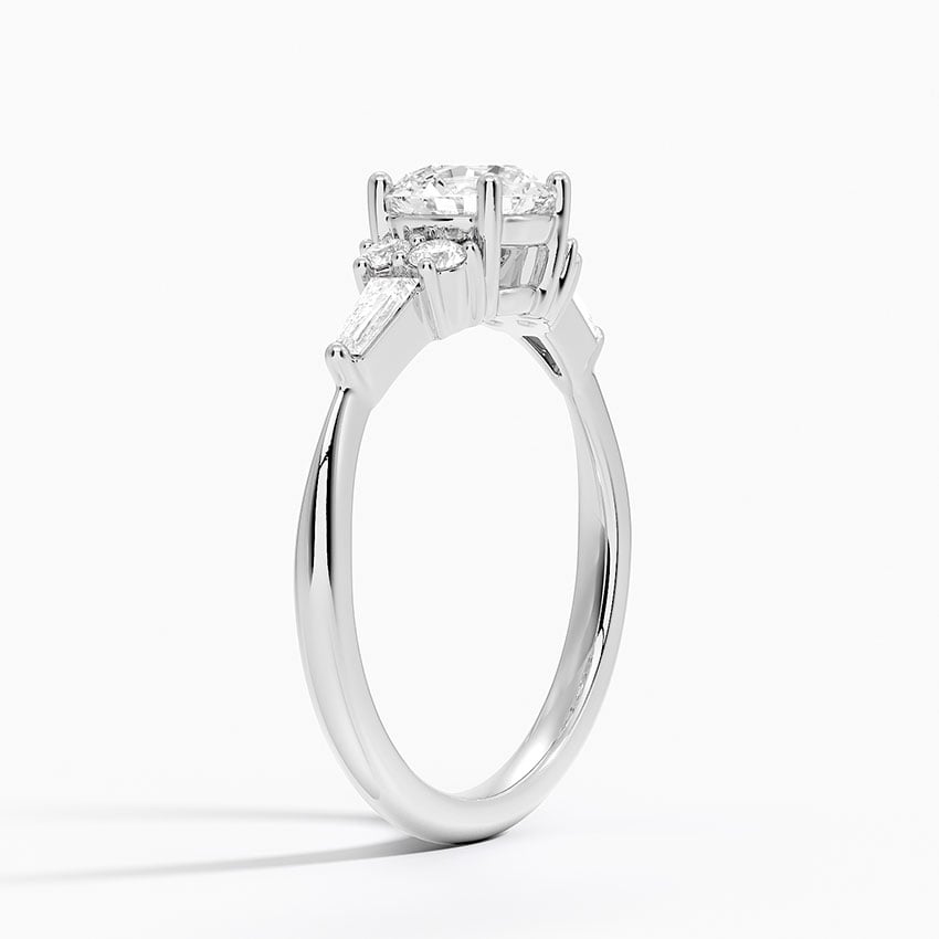 18KW Morganite Yvonne Diamond Ring, large top view