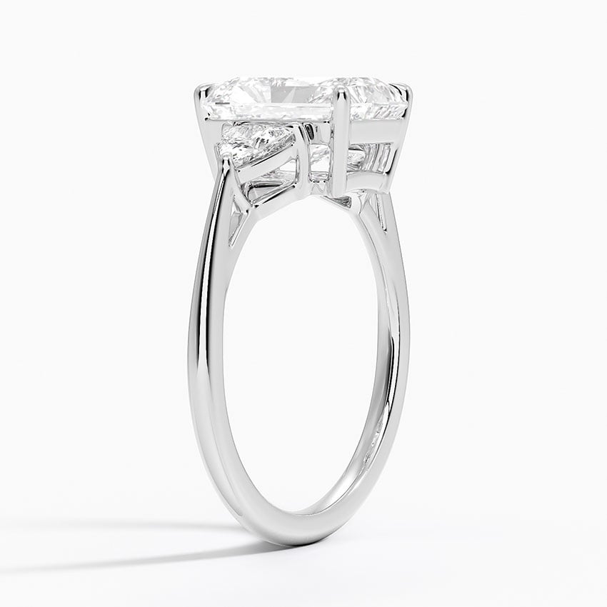 Luxe Trillion Three Stone Diamond Ring - Brilliant Earth