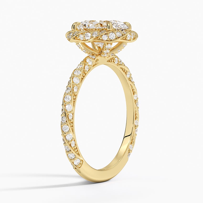 18K Yellow Gold Nova Halo Diamond Ring (1/2 ct. tw.)