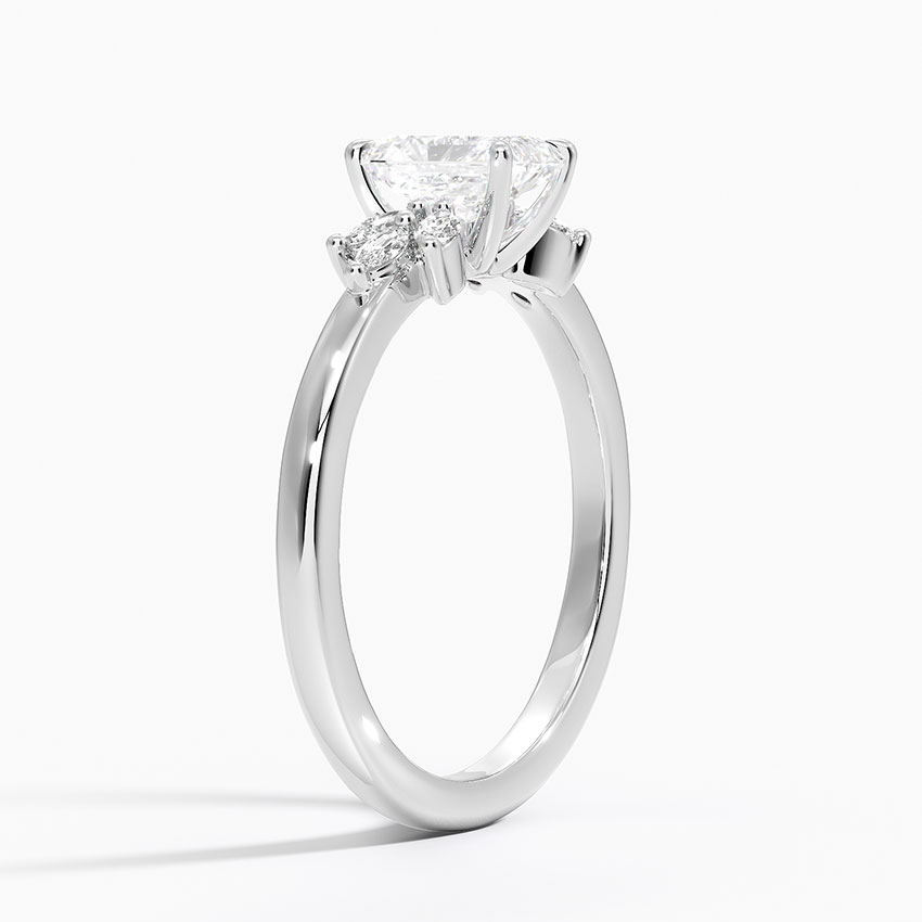 Platinum Stella Diamond Ring, large side view