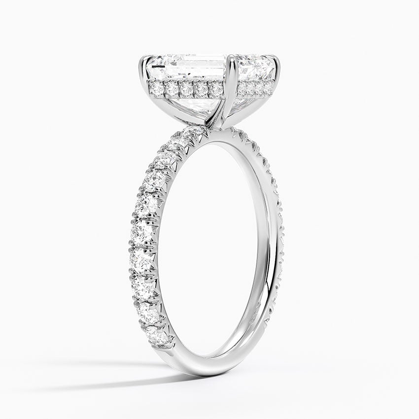 Platinum Perfect Fit French Pavé Diamond Ring