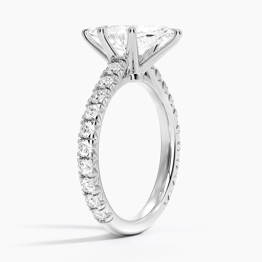 French Pavé Engagement Setting