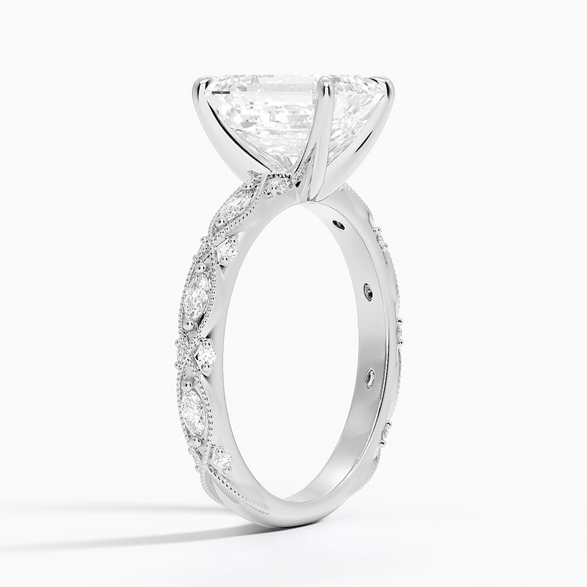 Platinum Celestia Milgrain Diamond Ring (1/4 ct. tw.)