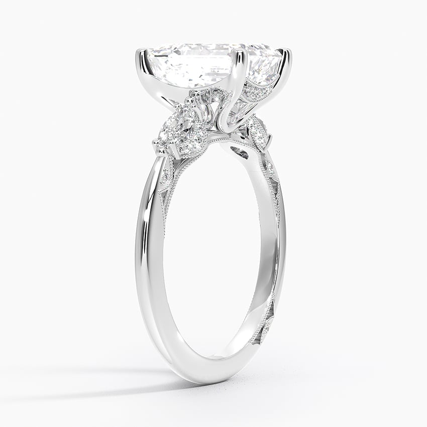 Platinum Simply Tacori Three Stone Marquise Diamond Ring