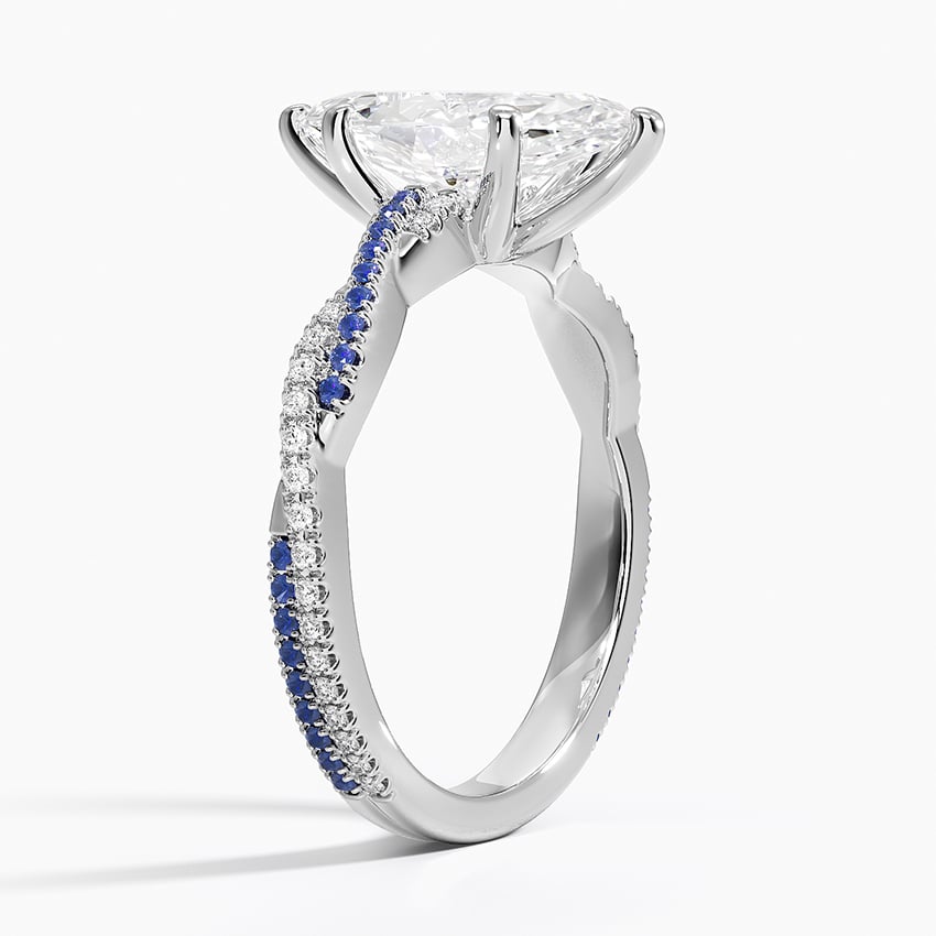 Petite Twisted Vine Sapphire and Diamond Ring