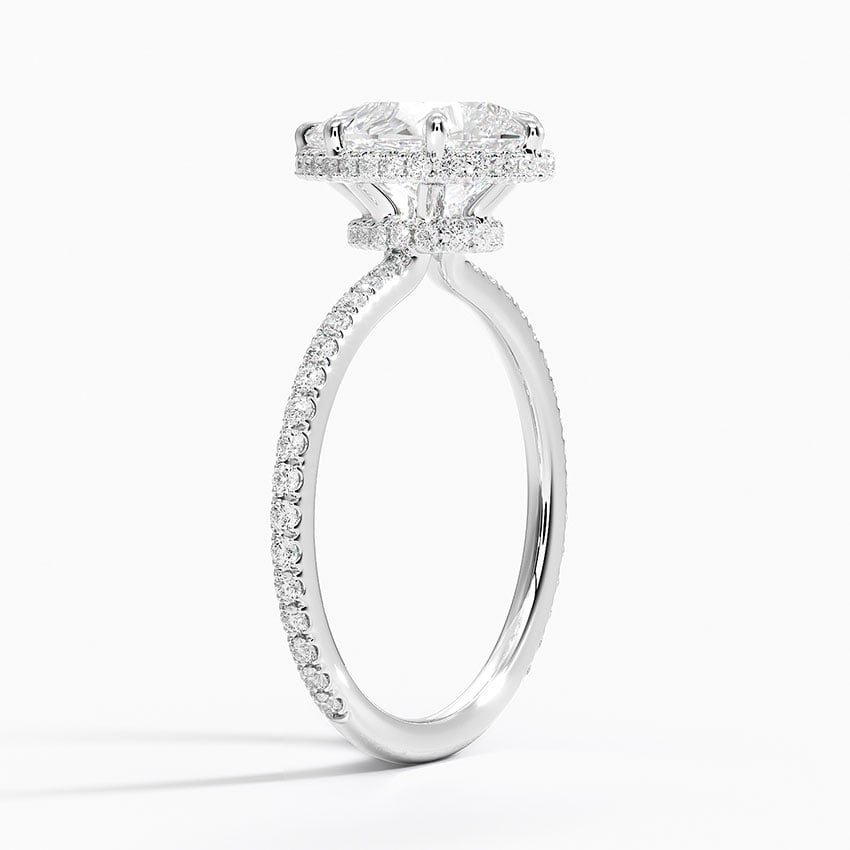 Double Hidden Halo Engagement Ring - Gala