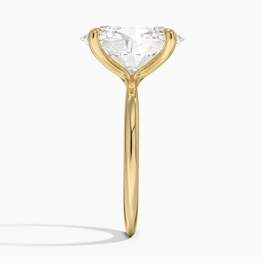 18K Yellow Gold 2mm Freesia Solitaire Ring