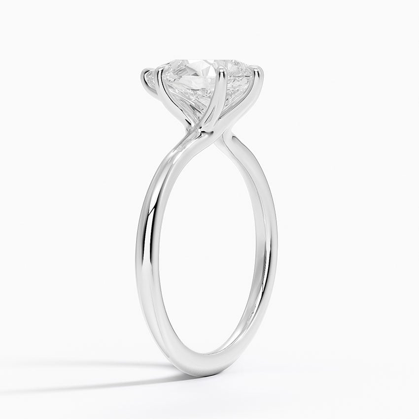 18K White Gold Freesia Six-Prong Solitaire Ring