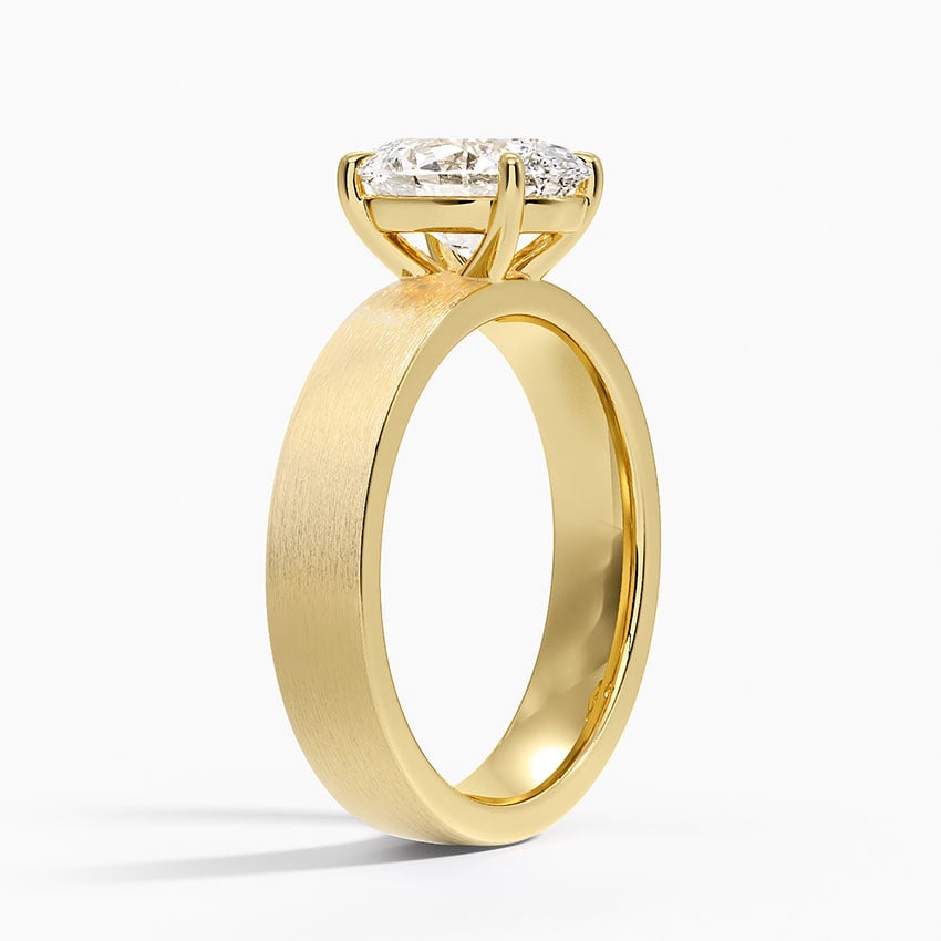 Peyton 4mm Satin Finish Solitaire Ring