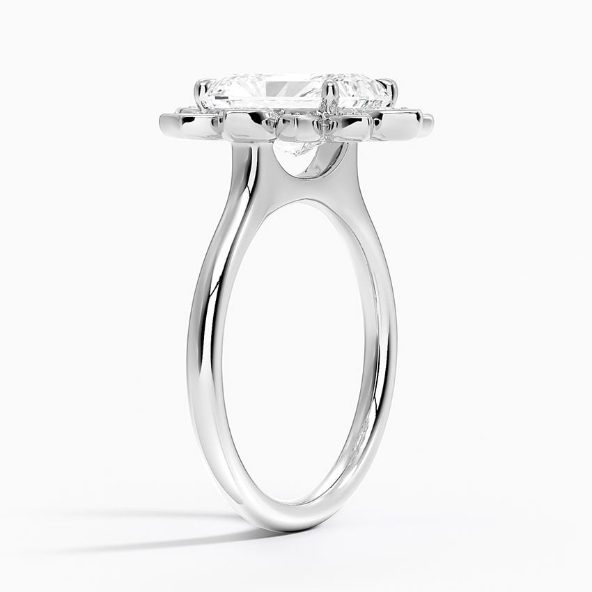 18K White Gold Fiore Halo Diamond Ring (1/4 ct. tw.)