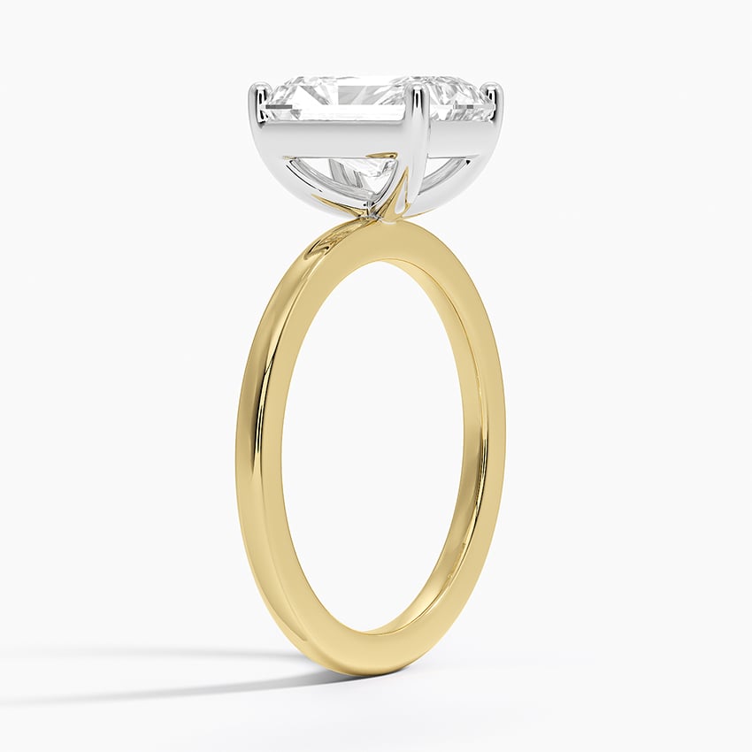 Mixed Metal Flush Fit Solitaire Ring