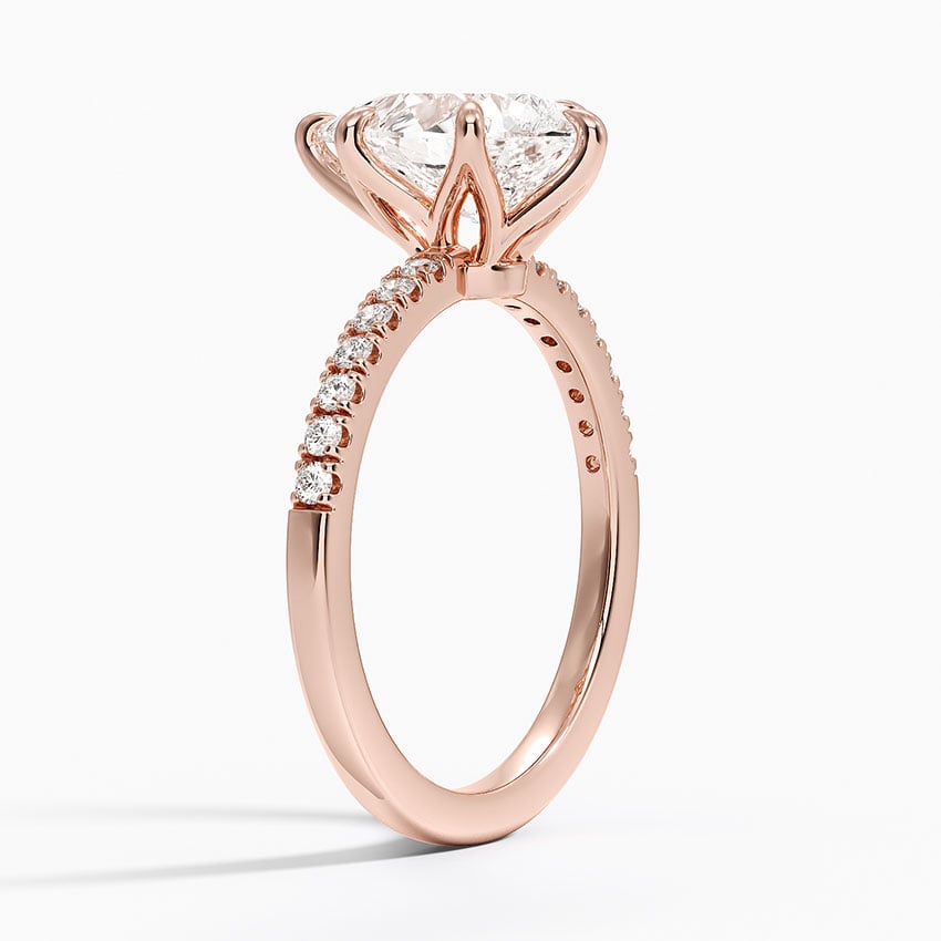 14K Rose Gold Bliss Six-Prong Diamond Ring (1/6 ct. tw.)