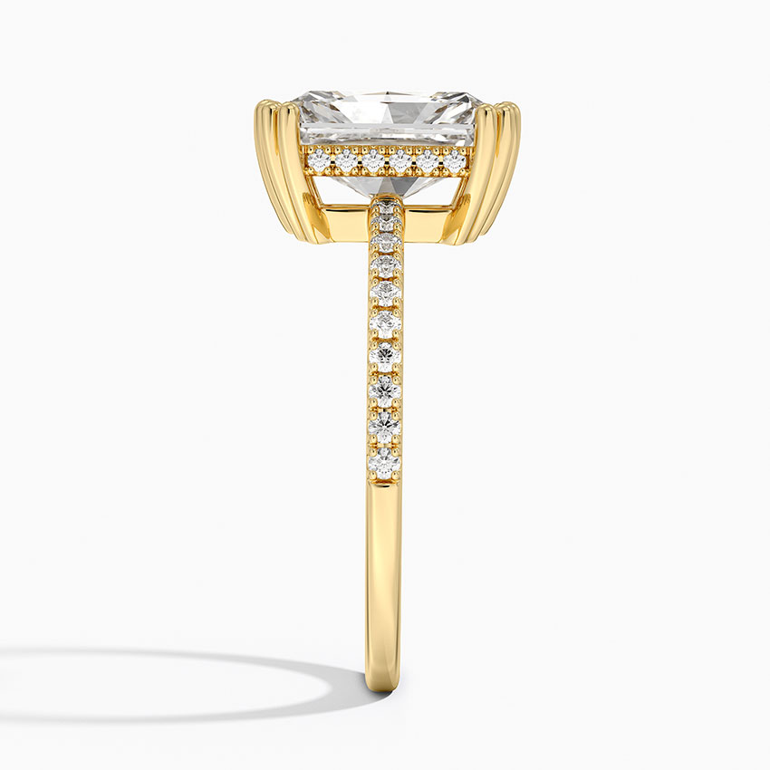 Luxe Kalina Hidden Halo Diamond Ring in 18K Yellow Gold