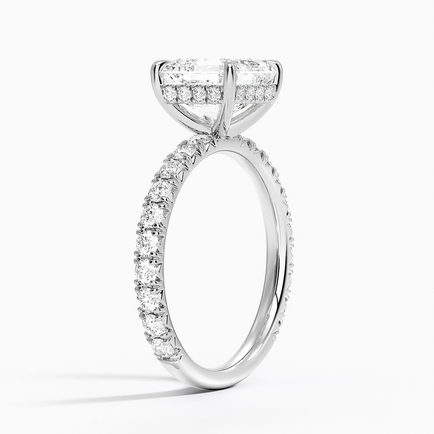 18K White Gold Perfect Fit French Pavé Diamond Ring