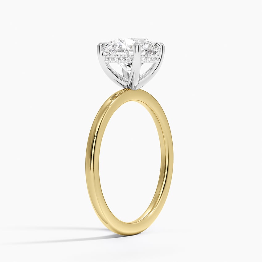 Platinum Adorned Mixed Metal Diamond Ring
