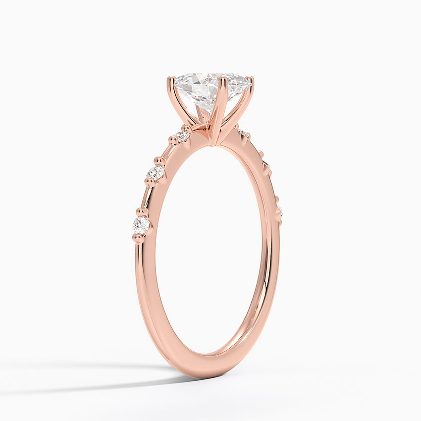 14KR Moissanite Delicate Aimee Diamond Ring, large top view