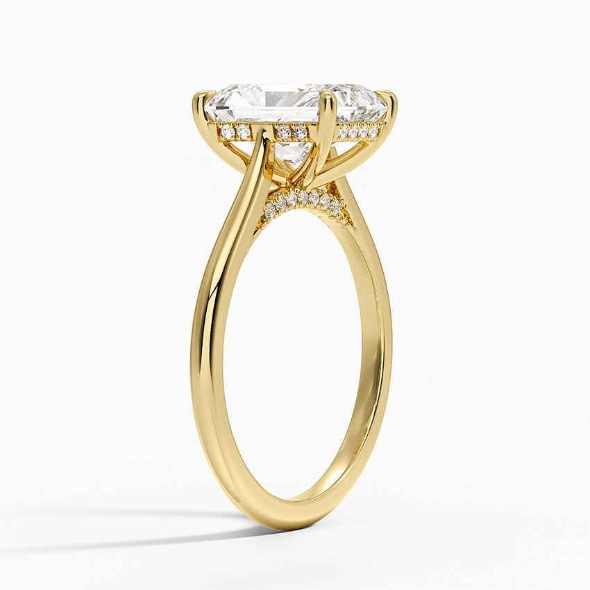 Diamond Bridge Solitaire Engagement Ring