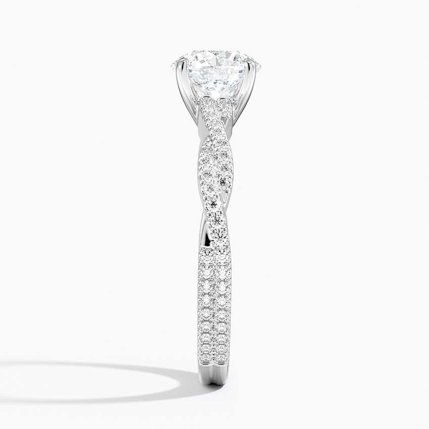 18K White Gold Petite Luxe Twisted Vine Diamond Ring (1/4 ct. tw.)