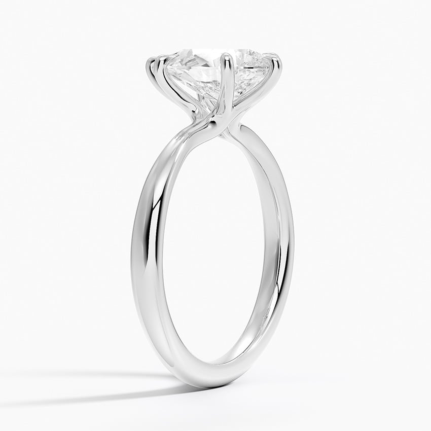 18K White Gold Freesia 2.7mm Solitaire Ring