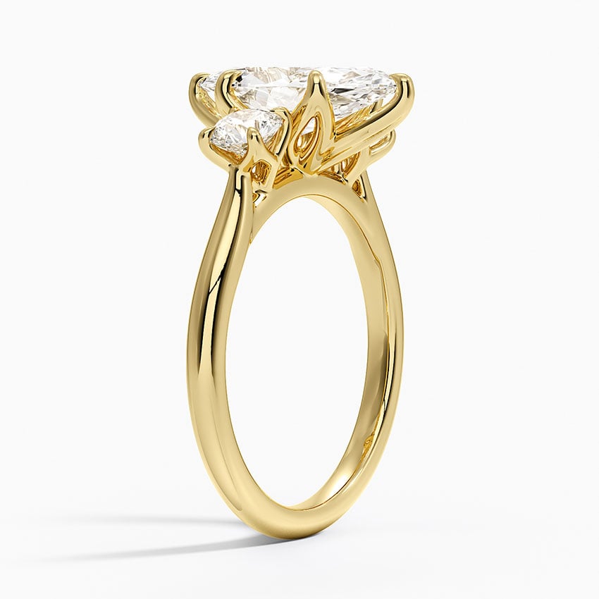 18K Yellow Gold Elodie Perfect Fit Three Stone Diamond Ring (1/2 ct. tw.)