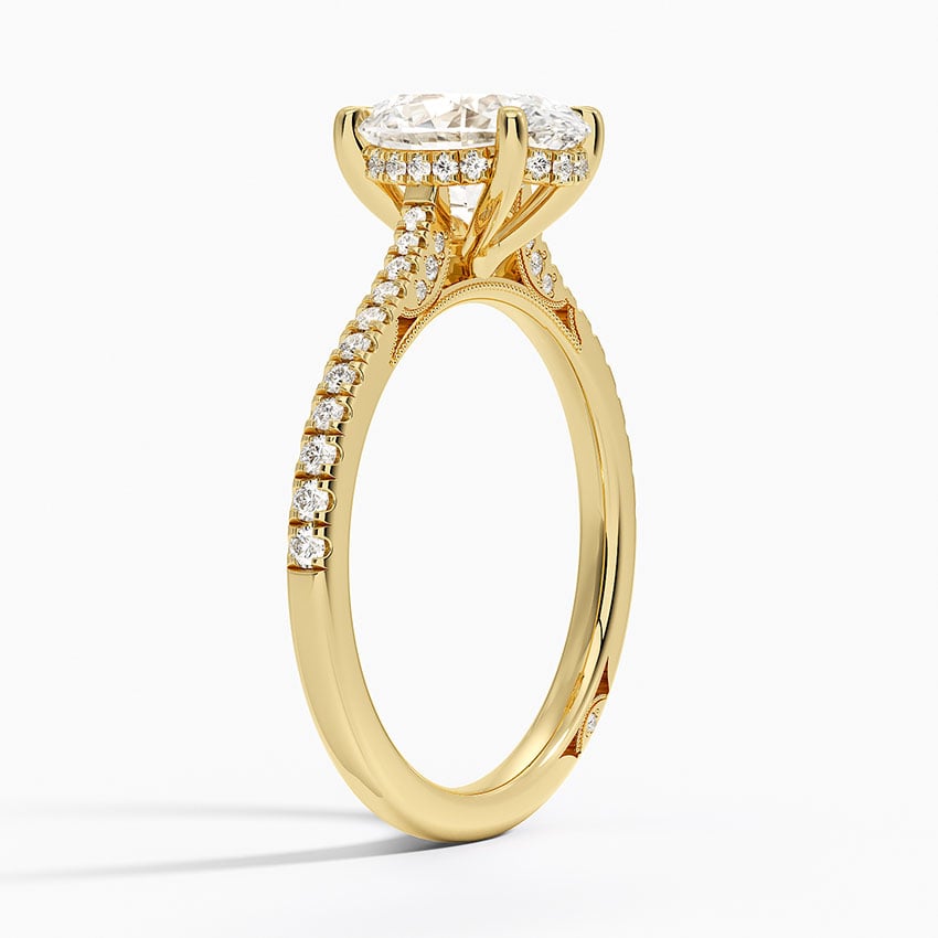 18K Yellow Gold Simply Tacori Cathedral Diamond Ring (1/4 ct. tw.)