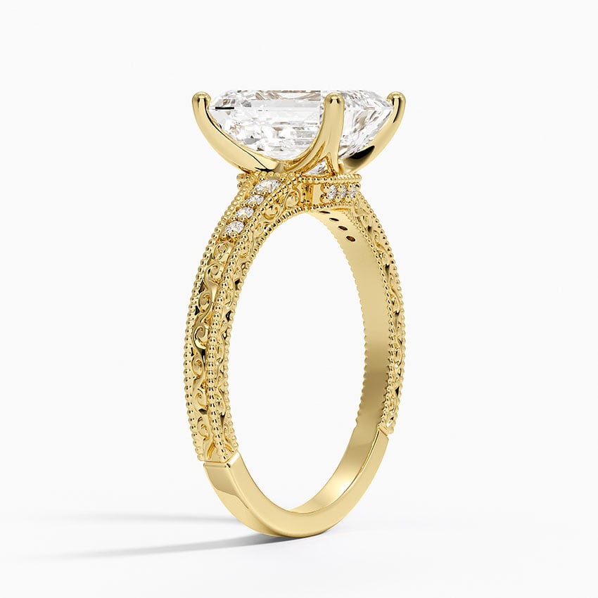 Luxe Hudson Ring - Engraved Diamond Ring