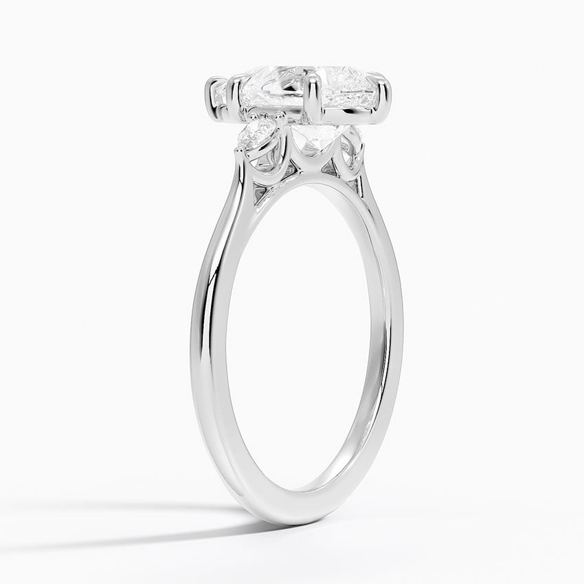 18K White Gold Aria Perfect Fit Three Stone Diamond Ring