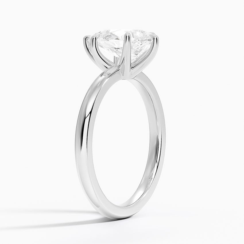 18K White Gold Fairmined 2mm Six-Prong Solitaire Ring