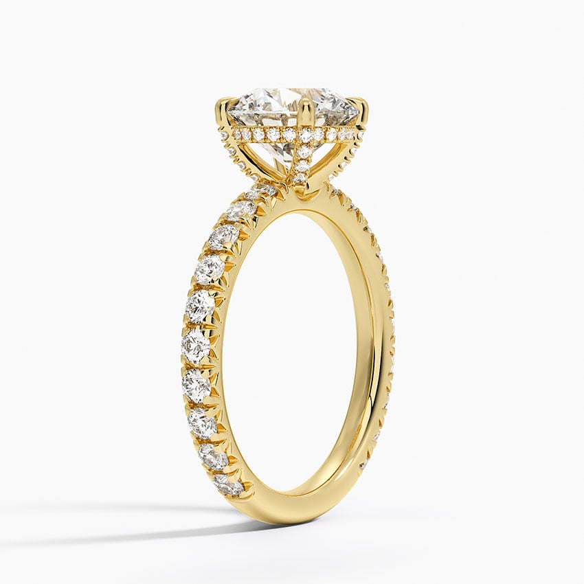 18K Yellow Gold Olympia Three-Quarter Coverage Diamond Ring