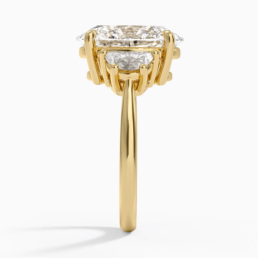 Half Moon Three Stone Diamond Ring (1/2 ct. tw.) in 18K Yellow Gold