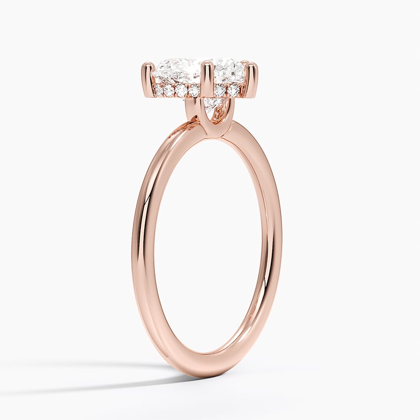 Flush Fit Hidden Halo Diamond Ring