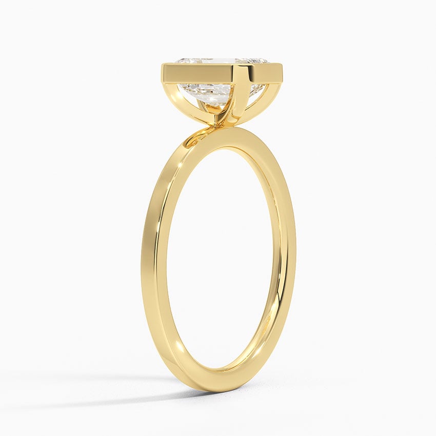 18K Yellow Gold Moissanite Noemi Bezel Ring