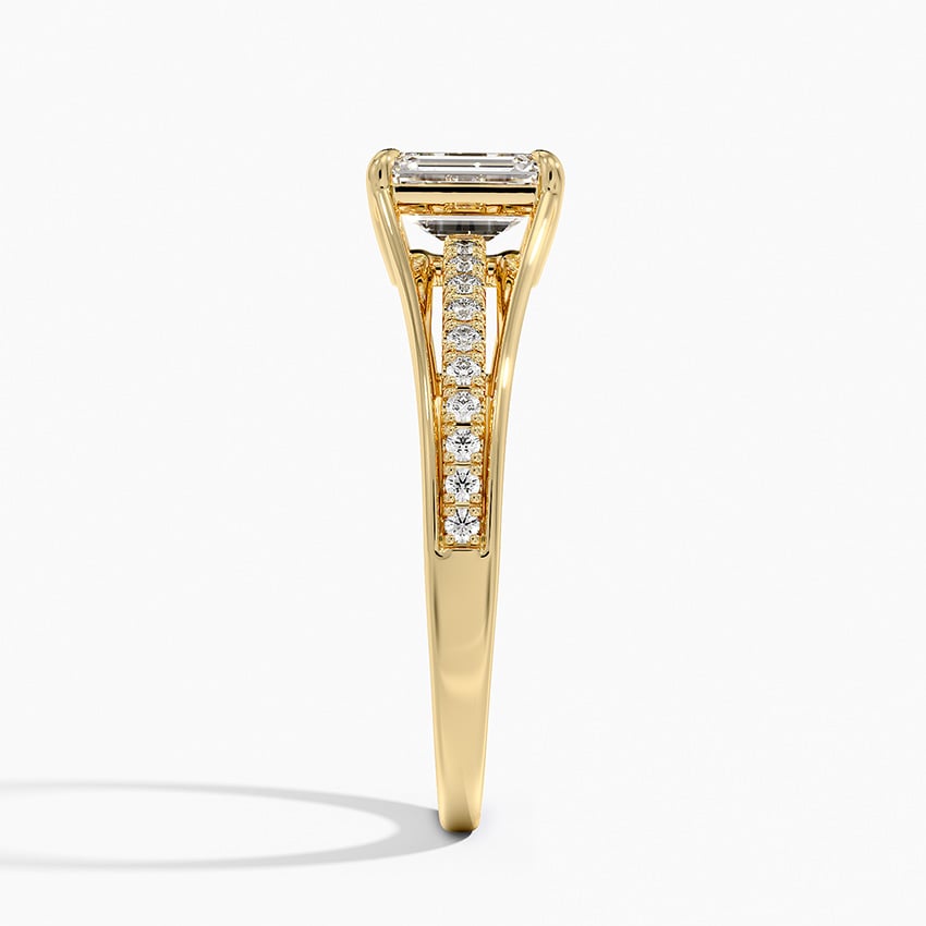 18K Yellow Gold Tressa Split Shank Diamond Ring