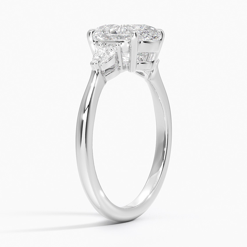 Platinum Petite Opera Three Stone Diamond Ring (1/4 ct. tw.)