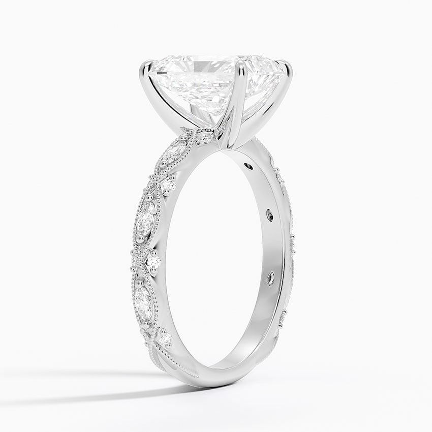 18K White Gold Celestia Milgrain Diamond Ring (1/4 ct. tw.)