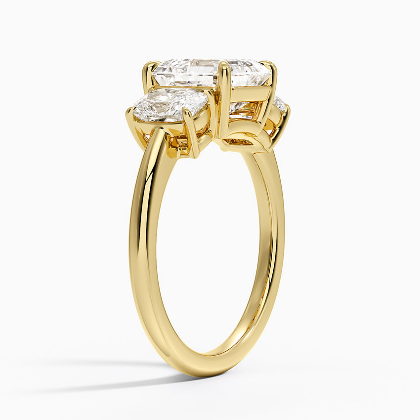 Luxe Faye Elongated Cushion Three Stone Diamond Ring