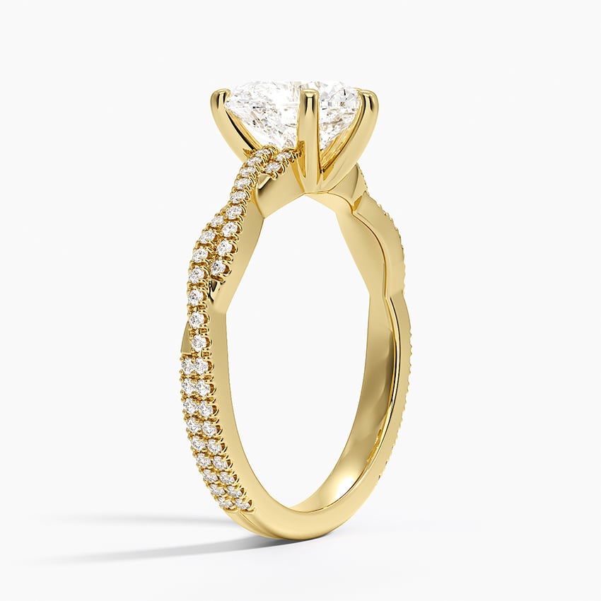 18K Yellow Gold Petite Luxe Twisted Vine Diamond Ring (1/4 ct. tw.)