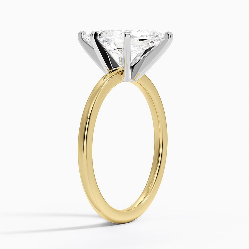 18K Yellow Gold Six-Prong Petite Comfort Fit 1.5mm Solitaire Ring